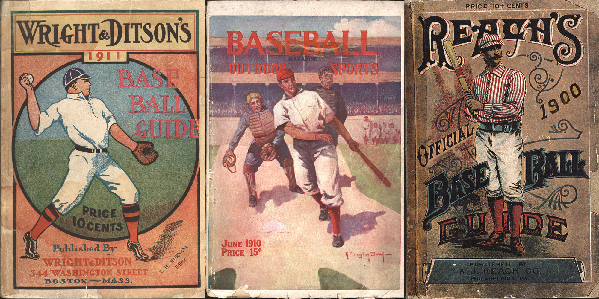 Baseball Magazines covers from 1900s.