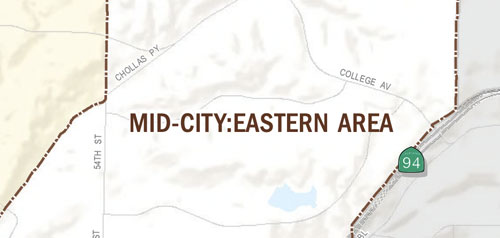 Graphical map of Eastern Area neighborhood
