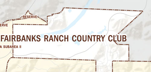 Graphical map of Fairbanks Ranch Country Club community