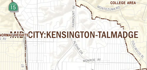 Graphical map of Kensington-Talmadge neighborhood