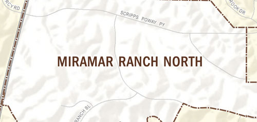 Graphical map of Miramar Ranch North neighborhood