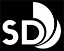 City of San Diego Alternate Logo (Initials) in White