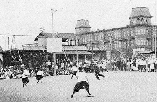 Girls Playing Ball at Rose Park Playground in 1914