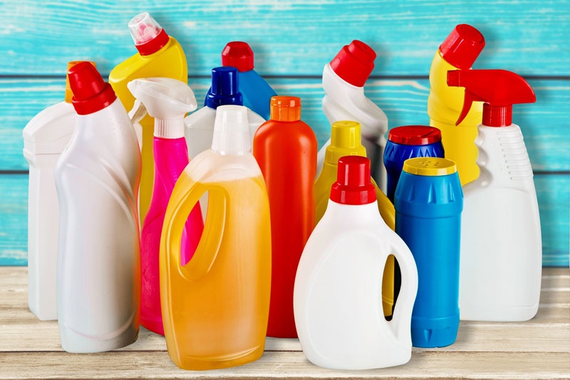 Generic household cleanser bottles