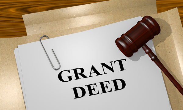 Document titled Grant Deed with gavel