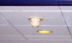 Photo of elevator controls - smoke detector