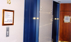 Photo of closed elevator doors