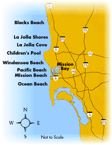 Photo of Map of San Diego Beachs