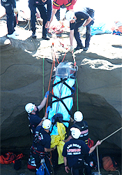photo of cliff rescue