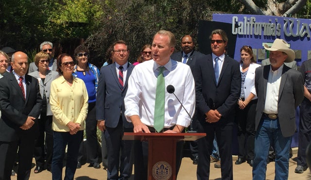 Photo of Mayor Faulconer speaking at news conference