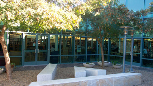 Courtyard at the Mira Mesa Library