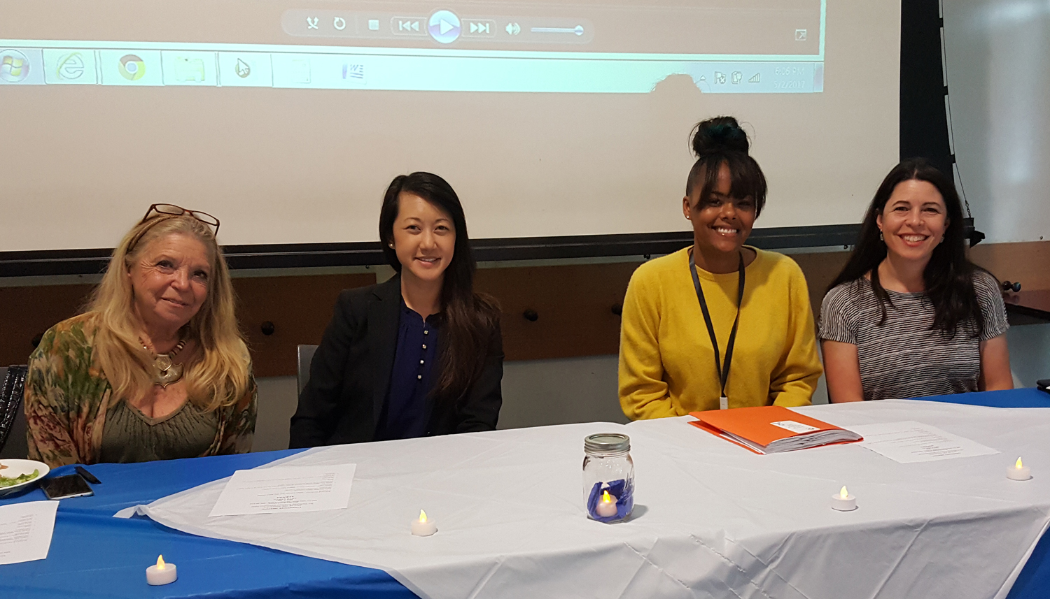 Photo of Special Guest Speakers (L to R):  Marisa Ugarte, Joanna Tol, Ebony Jones, and Anne Marie Council.