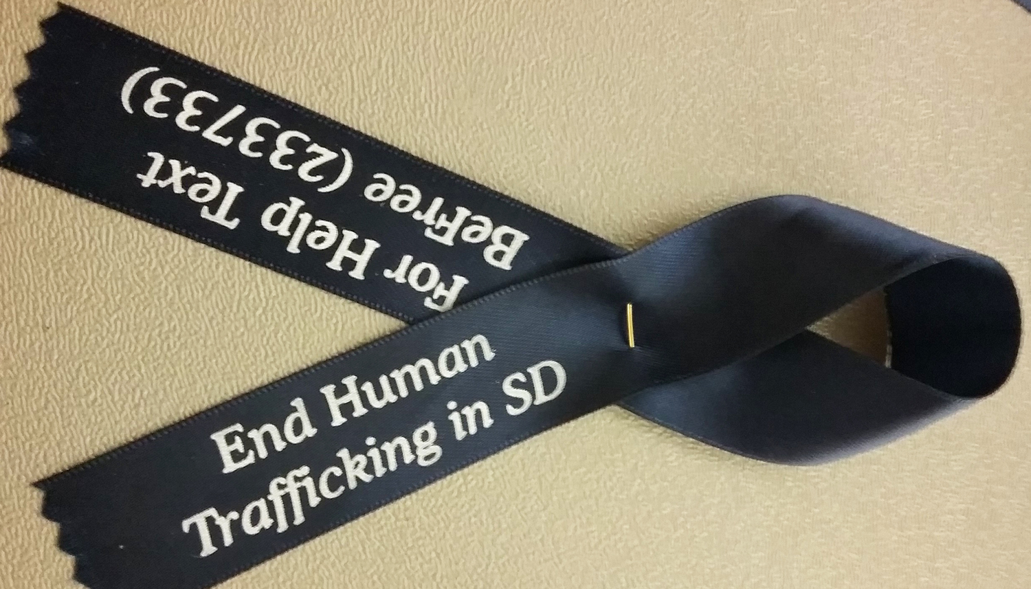 End Human Trafficking in San Diego ribbon