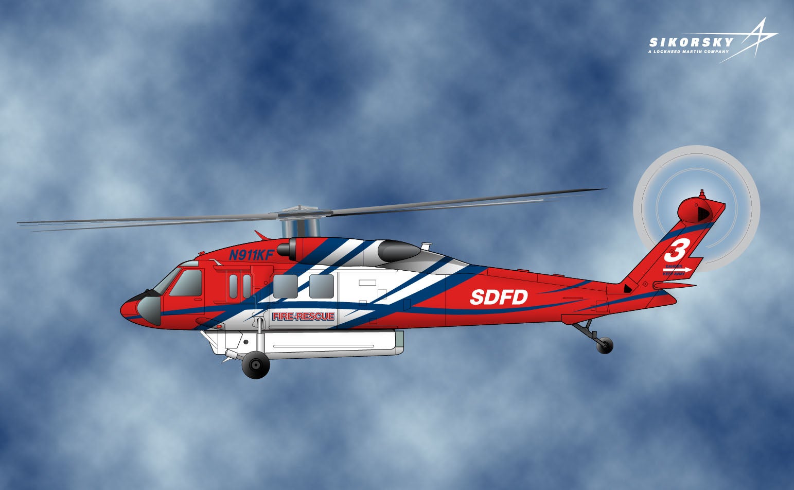 San Diego Fire Department Helicopter Rendering