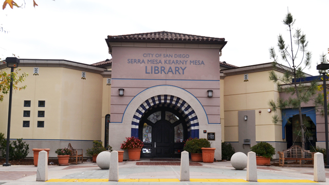 Front area outside the Serra Mesa-Kearny Mesa Library