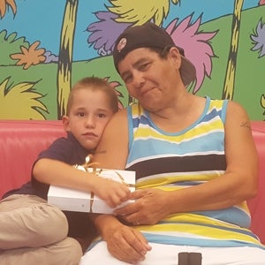 Photo of the Summer Reading Program raffle winner Angelo.