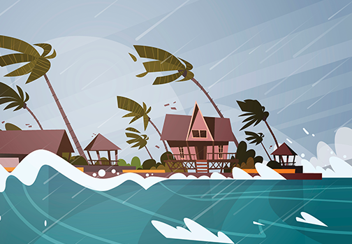 Hurricanes vs. houses graphic