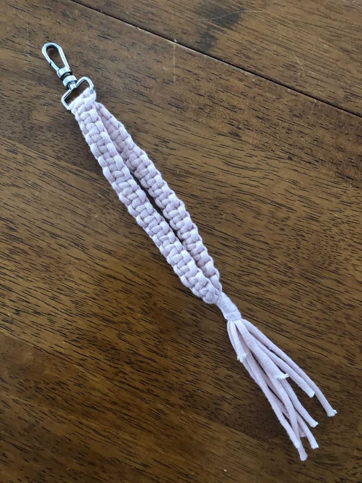 Handmade wristlet keychain