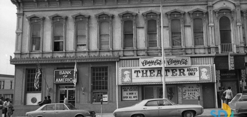 Backesto Building, Bank of America, Theater, Hotel, Circa 1970