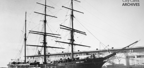 Star of India at Broadway Pier in 1933