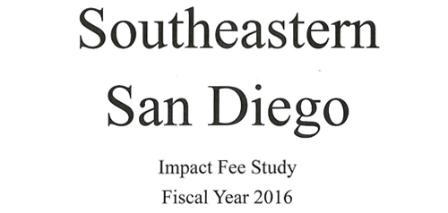 Cover of Southeastern San Diego Impact Fee Study document