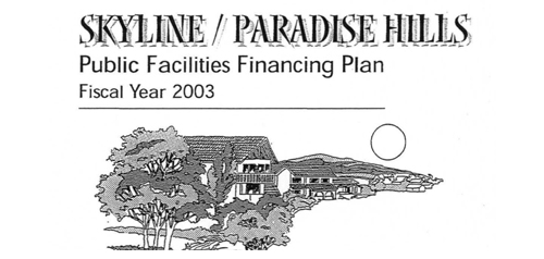 Cover of Skyline/Paradise Hills Public Facilities Financing Plan