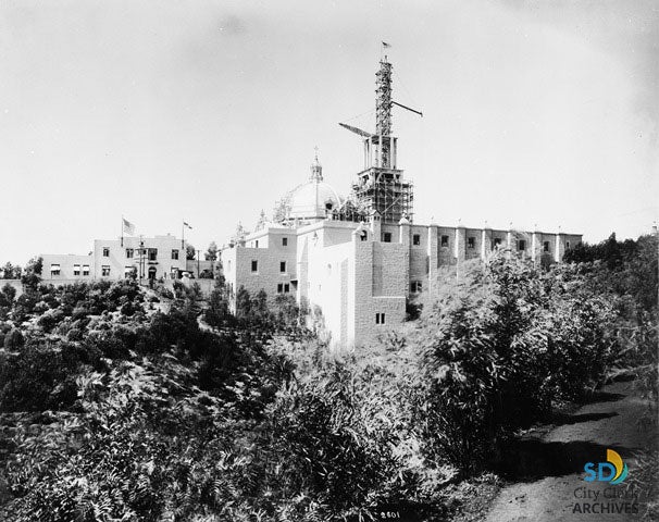 Scafolding Construction of the Tower of the Palace of Science c1911