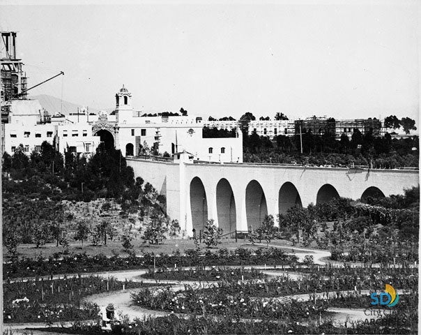 Black and White Cabrillo Bridge Construction c1911