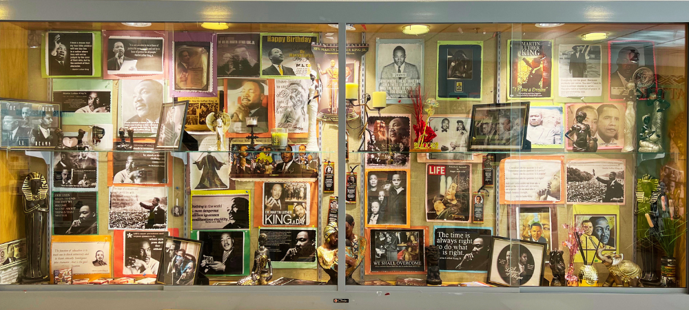 San Diego Public Library celebrates Black History Month with informational displays.