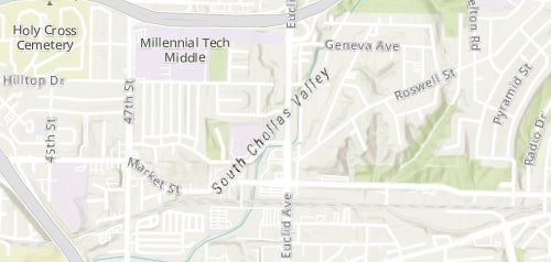 Flood map of Chollas Valley