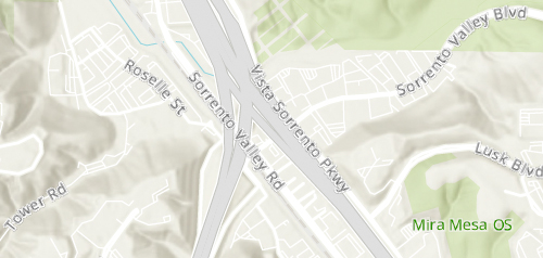 Flood map of Sorrento Valley