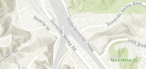 Flood map of Sorrento Valley