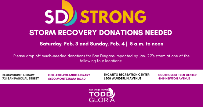 storm donations needed