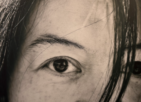 A close-up picture of an incarcerated woman’s eye by an artist from Poetic Justice