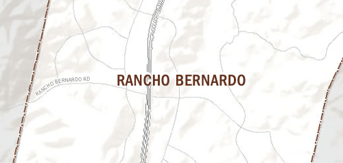 Graphical map of Rancho Bernardo neighborhood