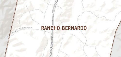 Graphical map of Rancho Bernardo neighborhood