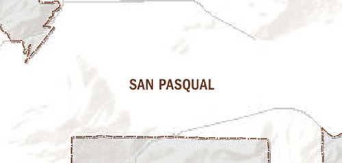 Graphical map of San Pasqual Valley neighborhood