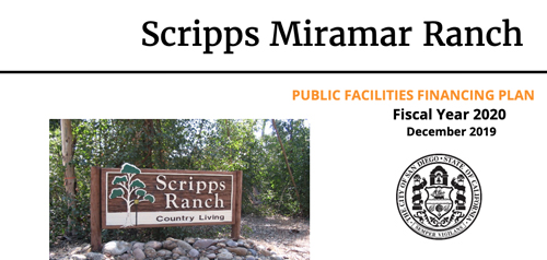 Cover of Scripps Miramar Ranch Facilities Financing Plan document