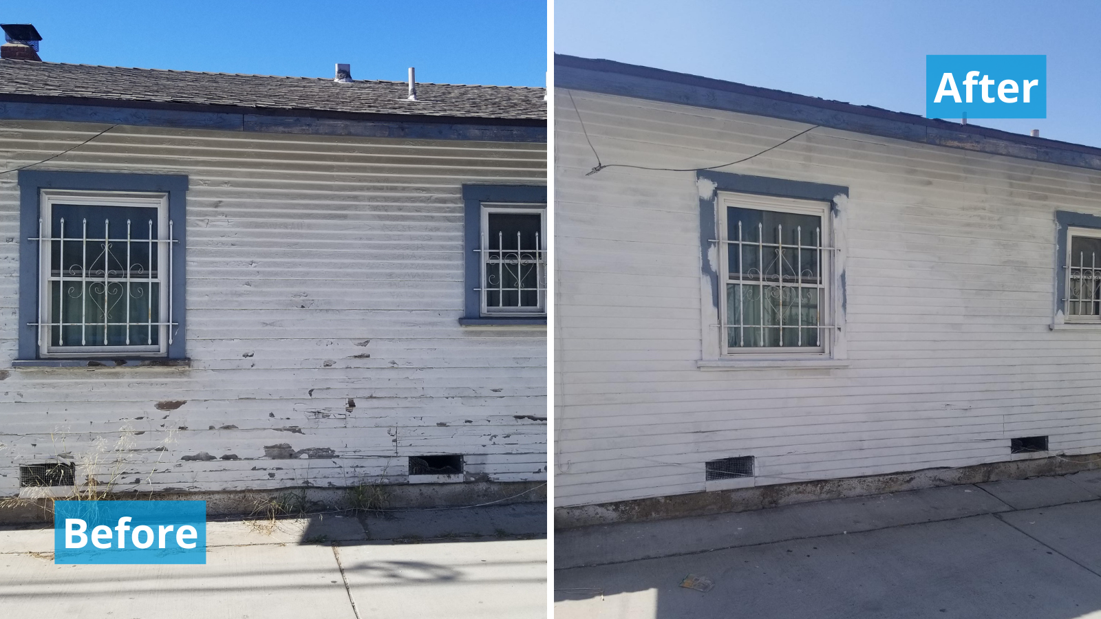 before and after pictures of Lead Paint Hazard Abatement services