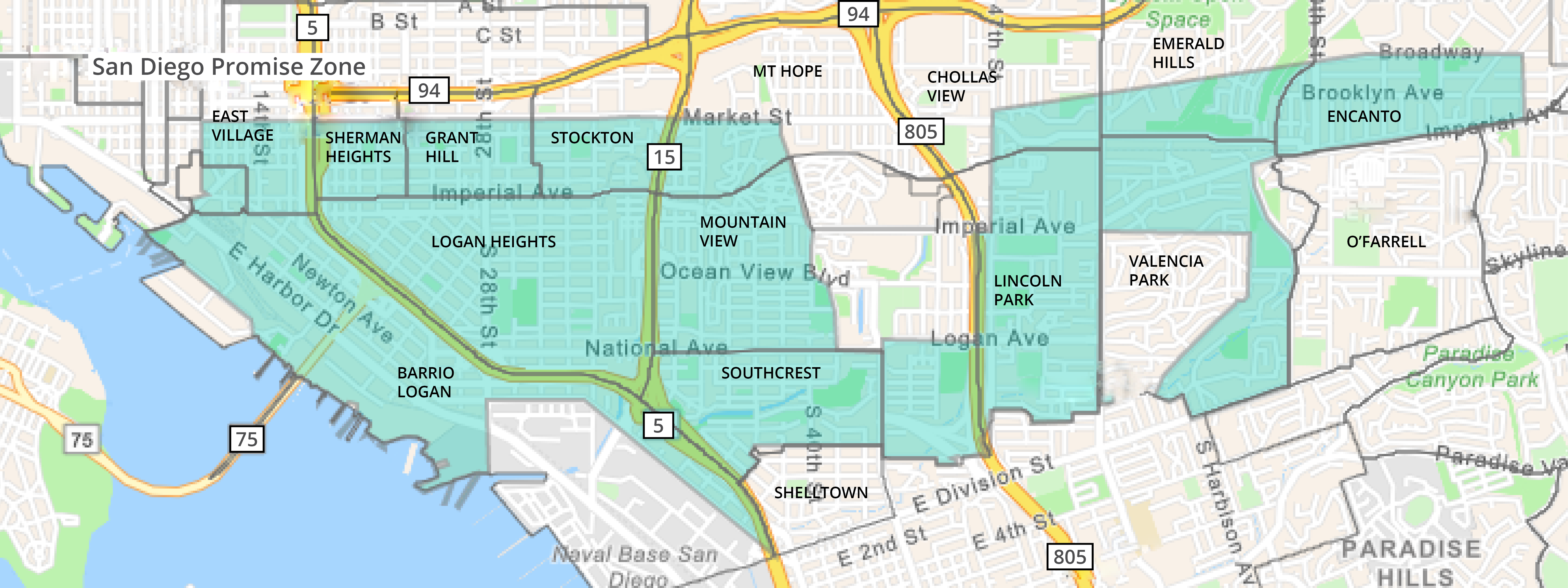 San Diego Promise Zone Map