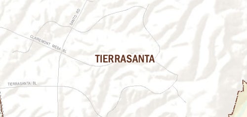 Graphical map of Tierrasanta neighborhood