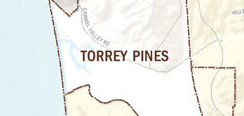 Graphical map of Torrey Pines neighborhood