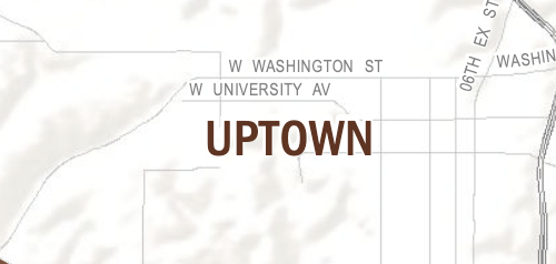 Graphical map of Uptown neighborhood