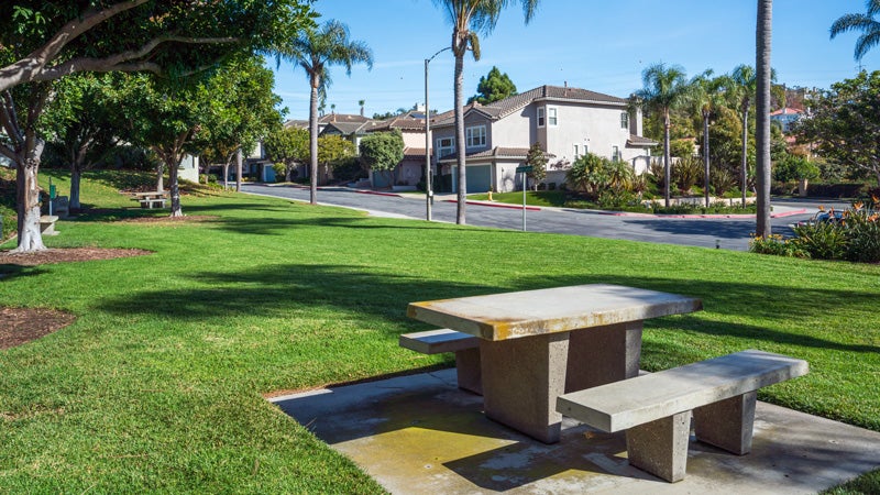 A community park in the Via de la Valley neighborhood