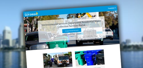 Screenshot of Residential Waste Collection Services Portal site