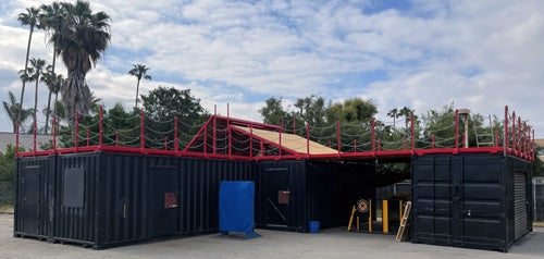 A training structure at a training facility 