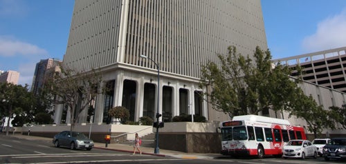 View of 101 Ash building entrance from the street