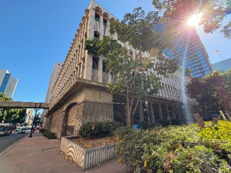 Street view of City Operations Building from the northwest corner
