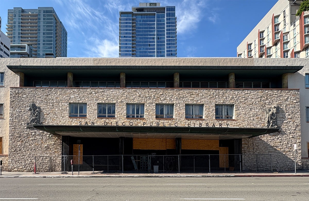Entrance to the old Central Library building on E Street