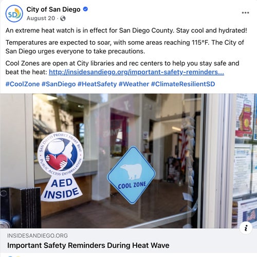 Cool Zone sign on door